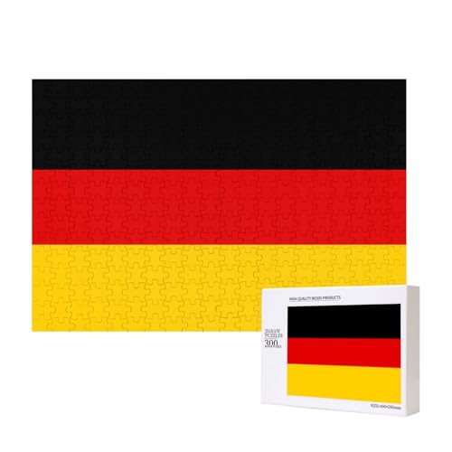 Puzzle mit deutscher Flagge, 300 Teile, Holzpuzzle für Familie, Freunde, Heimdekoration, Wandkunst, 15,7 x 27,9 cm von PHAYAH