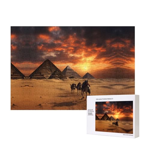 Pyramiden-Puzzle, 300 Teile für Puzzle, Holzpuzzle für Familie, Freunde, Heimdekoration, Wandkunst, 39 x 27 cm von PHAYAH