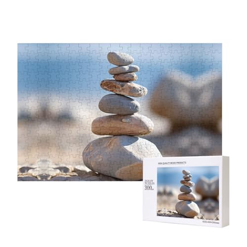 Rock Puzzles 300 Teile für Puzzle, Holzpuzzle für Familie, Freunde, Heimdekoration, Wandkunst, 39,9 x 27,9 cm von PHAYAH