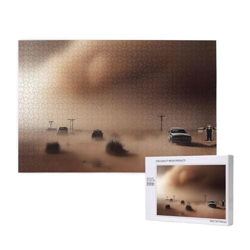 Sandstorm Puzzles 1000 Teile für Puzzle, Holzpuzzle für Familie, Freunde, Heimdekoration, Wandkunst, 75 x 50 cm von PHAYAH