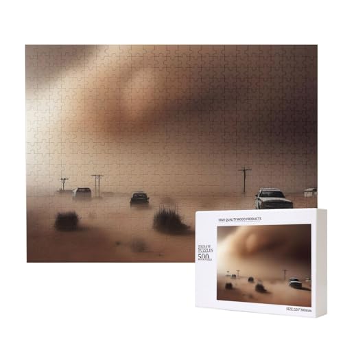 Sandstorm Puzzles für Puzzle, Holzpuzzle für Familie, Freunde, Heimdekoration, Wandkunst, 500 Teile von PHAYAH