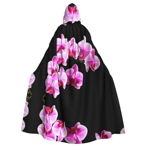 Schmetterling Orchidee Blüte Gemustert Kapuzenponcho Unisex Kapuzenponcho für Cosplay Halloween Kostüm Party Schmetterling Orchidee Blüte Gemustert Kapuzenponcho Unisex Kapuzenponcho für Cosplay Halloween Kostüm Party von PHAYAH
