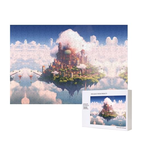 Sky City Puzzles für Puzzle, Holzpuzzle für Familie, Freunde, Heimdekoration, Wandkunst, 300 Teile von PHAYAH