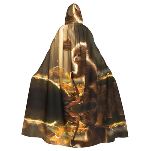 Spielender Affe gemusterter Kapuzenponcho Unisex Kapuzenponcho für Cosplay Halloween Kostümparty Spielender Affe gemusterter Kapuzenponcho Unisex Kapuzenponcho für Cosplay Halloween Kostümparty von PHAYAH