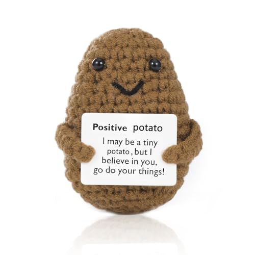 PHCOZY Tasche Umarmung Positive Kartoffel Kreative gestrickte Wolle Kartoffelpuppe Familie Freund Geschenke für Freundin Patient Geburtstag Geschenk Party Dekoration Geschenk von PHCOZY