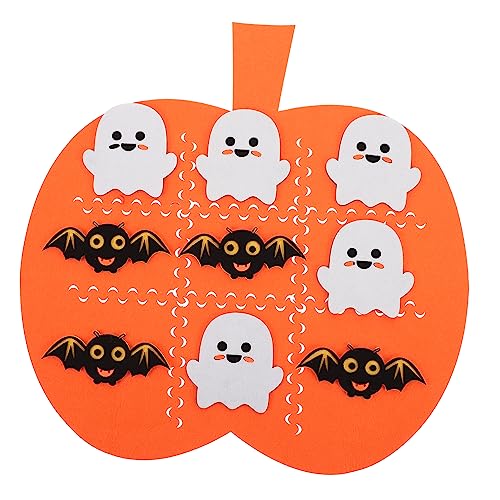 1 Satz Halloween Filz Matte Puzzle-brettspiel Für Kinder Halloween-brettspiel Denkspiel Kidcraft-spielset DIY-Halloween Spielmatten Aus Filz Denksportspielzeug Gefühlt Orange PHENOFICE von PHENOFICE