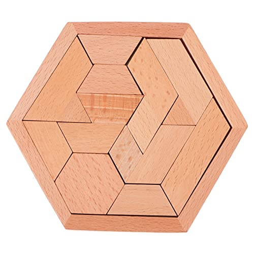 1 Satz Puzzle-bausteine Tangram-Form-Puzzle Tangram-Puzzles Für Erwachsene Gehirn Spielzeug Lustiges Puzzle Sechseck-Puzzle Umweltfreundliche Farbe Auf Wasserbasis PHENOFICE von PHENOFICE