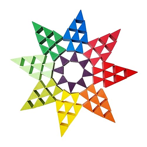 PHENOFICE 1 Satz Tangram-Puzzle Spielzeug für Kinder Musterblöcke für Kleinkinder Geometrie-Puzzle Puzzles kindererziehung aufklärung Kinder Früherziehungsspielzeug Kinder baustein hölzern von PHENOFICE