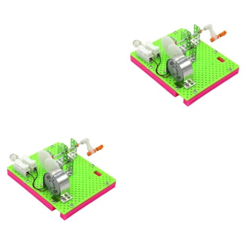 2 Sätze Handgenerator Tragbare elektrische Generatoren Solar-Kit für Kinder kindergeschenke Spielzeug für wissenschaftliche Experimente Lernspielzeug für Generatoren PHENOFICE von PHENOFICE