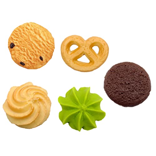 5st Simulierte Cookies Cookie-Modell Schokoladenkekse Essen Vorgeben Spielzeuge Gefälschte Kekse Künstlicher Keks Gefälschter Keks Realistisch Fake-keks-dekor Cupcake-Spielzeug PVC PHENOFICE von PHENOFICE