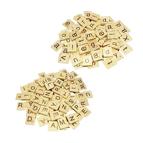 PHENOFICE 1 200 Stück Englische Alphabetblöcke Kinder holzpuzzle Kinder holzspielzeug Woody Puzzle Buchstabenrätsel Alphabet-Puzzle englische Alphabet-Chips Kinderspiel Holzklötze Hölzern von PHENOFICE