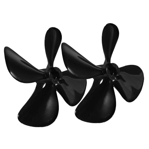 PHENOFICE 1 Paar Vierblattpropeller Bootszubehör Rc-bootsteile Und Zubehör 4-Propeller Rotierende Propellerstützen Zubehör Für Rc-Boote Rc-Propeller Seilwerfer-Propeller STK Black von PHENOFICE