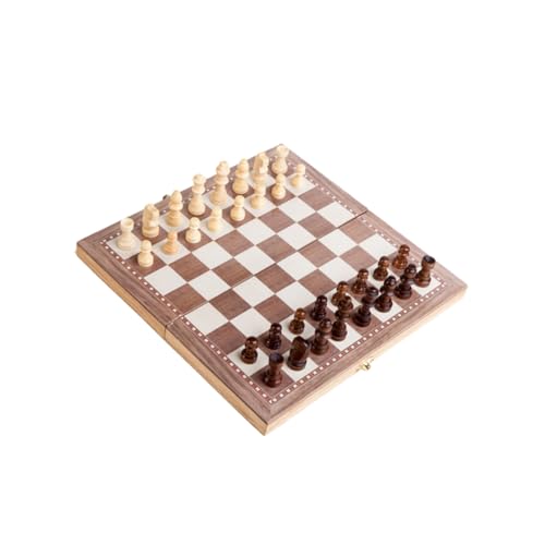 PHENOFICE 1 Satz 3 1 Faltschach Backgammon schooter Board Games kinderf gesselschaftspiele Ludo brettspiel Educational Toys Chaps Kinder Board gamees reisespiel Schach aus Holz Hölzern Khaki von PHENOFICE