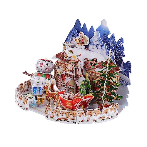 PHENOFICE 1 Satz 3D-Stereo-Puzzle Weihnachtsfeierzubehör Kinder rätsel Weihnachten 3D-Puzzle Spielzeug für Kinder kinderspielzeug 3D-Puzzle-Spielzeug kreatives Bausteinspielzeug Papier von PHENOFICE