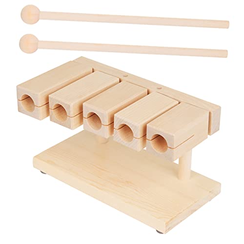 PHENOFICE 1 Satz 5 Ton Bangzi Muyu Kinderspielzeug Kinder-xylophon Perkussionsblock Aus Hartholz -xylophon Musikspielzeug Für Babys Musikalisches Spielzeug Kinderinstrument Ahorn von PHENOFICE