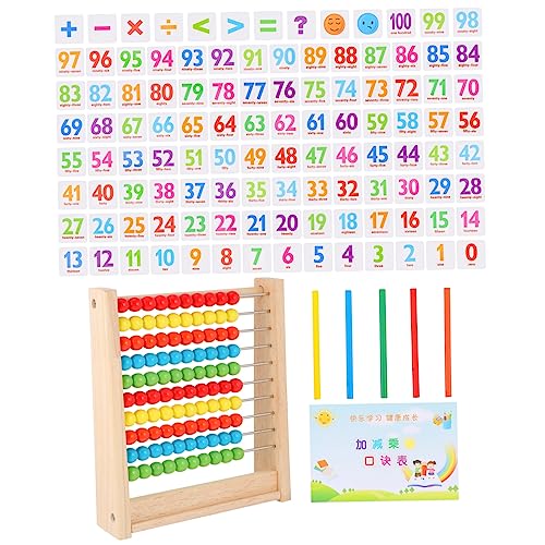 PHENOFICE 1 Satz Abakus für Kinder Mathe-Zählspielzeug Puzzle-Spielzeug Kinderspielzeug Kinderrechenspielzeug Mathematikspielzeug pädagogische Werkzeuge Mathematikunterricht für Kinder Holz von PHENOFICE