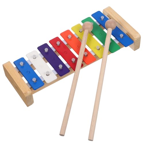 PHENOFICE 1 Satz Aluminiumklavier Mit Acht Tönen Perkussionsspielzeug Für Kinder Kleinkind Percussion Kognitives Spielzeug Kindermusik-xylophon Kinder-xylophon-Instrument Metall von PHENOFICE