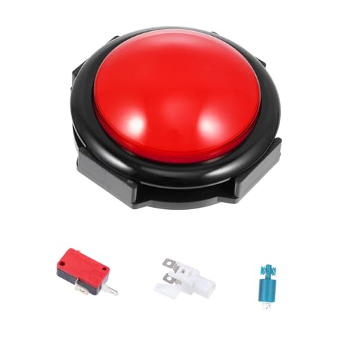 PHENOFICE 1 Satz Antworttaste LED-Lichttasten sprechende Summer Antwortsummer für Hunde Spielshow-Spielzeug led-Light große druckknöpfe Button-Responder Summer im Klassenzimmer STK rot von PHENOFICE