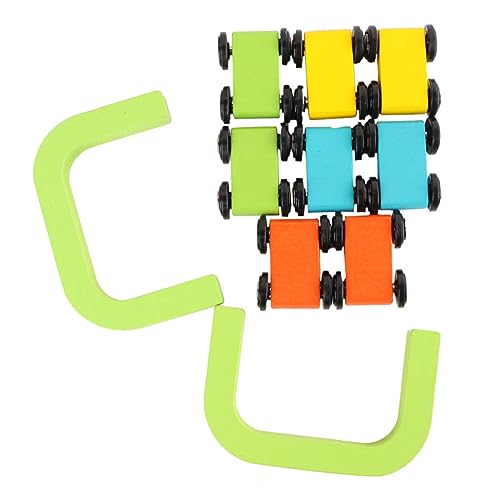 PHENOFICE 1 Satz Auto-gleitbahn Autos Autos Mini-Fahrzeug-spielset Rennstreckenspielzeug Für Kleinkinder Rampe Für Kinderautos Auto Rampe Spielzeug Toyler Auto Spielzeug Colorful Bambus von PHENOFICE