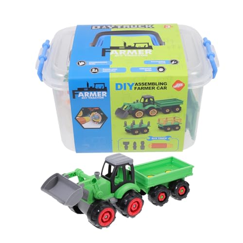 PHENOFICE 1 Satz Bauernwagen-Set Früherziehungsspielzeug LKW-Spielzeug für Kinder Spielzeug zum Ziehen für Kleinkinder Auto Spielzeug schönes pädagogisches Spielzeug Plastik Green von PHENOFICE