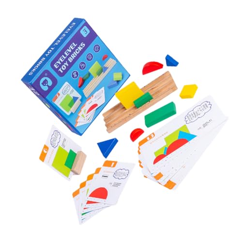 PHENOFICE 1 Satz Blöcke Frühes Mathe-Geometrie-Spielzeug Frühpädagogisches Spielzeug Babybausteine kinderspielzeug Spielzeug für Kinder Bausteine ​​Lernspielzeug kognitives Spielzeug hölzern von PHENOFICE