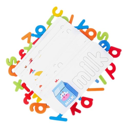 PHENOFICE 1 Satz Denkspiel Alphabet-Lernspielzeug Lernspielzeug sehen und Buchstabieren Rätsel für Kleinkinder Kinder Puzzle rätselbuch Kinder Buchstabenrätsel Kleinkind rätsel hölzern von PHENOFICE