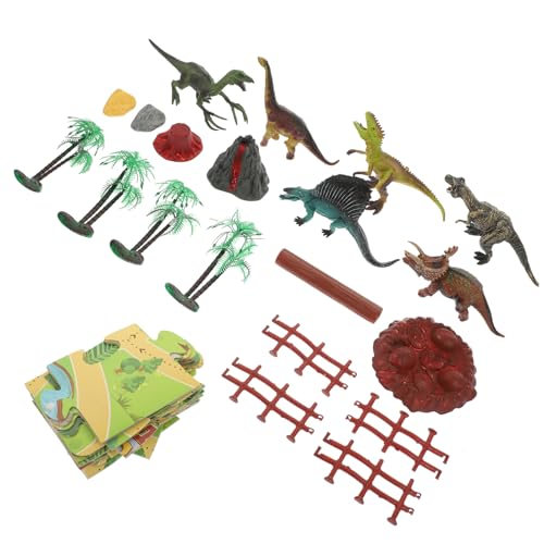 PHENOFICE 1 Satz Dinosaurier-Spielzeug Tierspielzeug Spielmatte wohnungseinrichtung wohnungsdeko kinderteppich Dinosaurier-Teppich-Modelle Kinder Dinosaurier Teppich Spielzeug Stoff Green von PHENOFICE