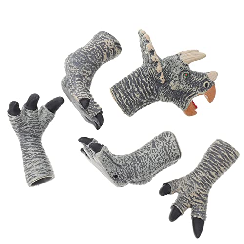 PHENOFICE 1 Satz Dinosaurier-fingerpuppe Puppenspielzeug Für Kleinkinder Lebensechtes Handpuppenspielzeug Tierisches Handpuppenspielzeug Dinosaurier-handpuppen Dino-fingerpuppe Tiere Vinyl von PHENOFICE