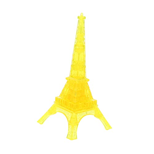 PHENOFICE 1 Satz Eiffelturm-Bausteine 3D-Puzzles Kinder 3D-Puzzle Gehirnspielzeug geo interaktives Spielzeug Kinder Puzzle Puzzle- Kristall-Eiffelturm Plastik Yellow von PHENOFICE