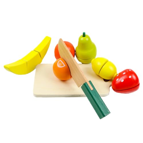 PHENOFICE 1 Satz Fruchtspielzeug schneiden Kinder holzspielzeug Spielzeug für Kinder Fun Toy Schneiden von Obst und Gemüse Obst Spielset Küchenspielzeug aus Holz Kind spielt Spielzeug Bambus von PHENOFICE