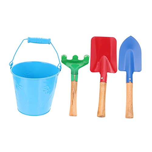 PHENOFICE 1 Satz Gartenschaufel Grabwerkzeuge Mini-gartenset Outdoor-Spielzeug Für Kleinkinder Kinder Gärtnern 10-12 Sandkastenspielzeuge Sandspaten Mini-rechen Strand Holz Blue von PHENOFICE