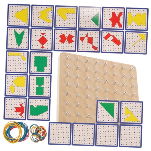 PHENOFICE 1 Satz Grafik-Array-Board Lernspielzeug für Kinder Geoboard-Montessori-Spielzeug kinderspielzeug Kinder Spielzeug Kid Toys Spielzeug Lehrtafel grafisches Lernspielzeug Holz von PHENOFICE