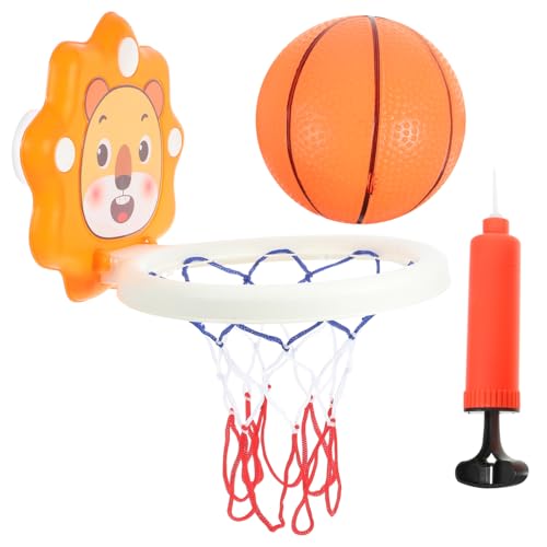 PHENOFICE 1 Satz Hängender Basketballständer Basketballkorb für die Tür Basketballkorb zur Wandmontage Mini-Basketballkorb Basketball drinnen Mini-Cartoon-Basketballständer Plastik Orange von PHENOFICE