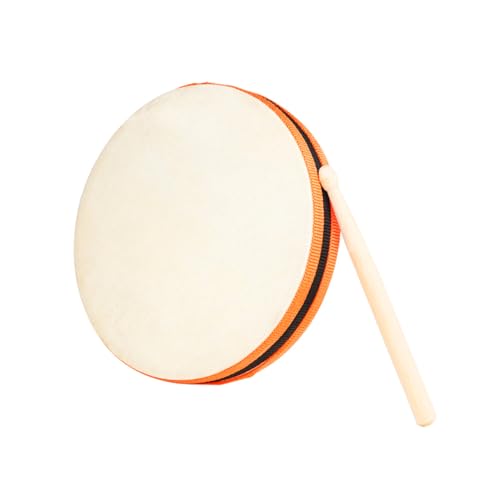 PHENOFICE 1 Satz Handtrommel Aus Schaffell -Tamburin Lernspielzeug Musikspielzeug Für Babys -Percussion-Spielzeug Schlaginstrumente Musikinstrumente Für Kinder Spielzeug Hölzern von PHENOFICE