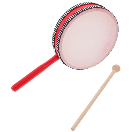 PHENOFICE 1 Satz Handtrommel Musikinstrumente Kleinkind Percussion Instrumente Für Kinder Handschlagspielzeug Lerntrommel Für Kinder Holztrommelinstrument Vorschulmusical ， von PHENOFICE