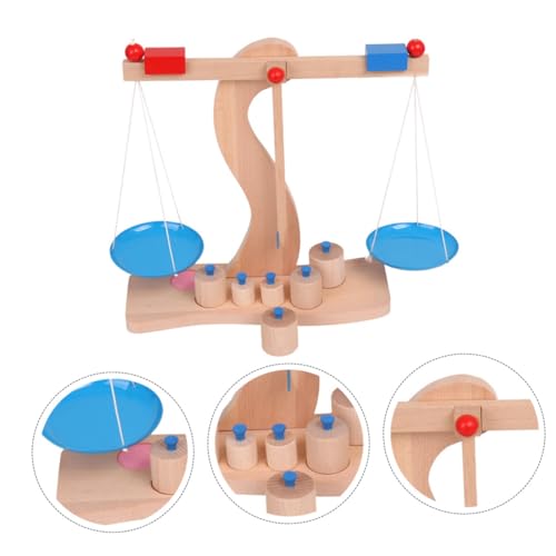 PHENOFICE 1 Satz Hölzerne Digitale Waage Waage-Spielzeug Balance-Mathe-Spiel Waage Spielzeug Gleichgewichtsspiel Kleinkind Zahlenlernspiele Balance-Spiel Spielzeug Maßstabsgetreues Spielzeug von PHENOFICE
