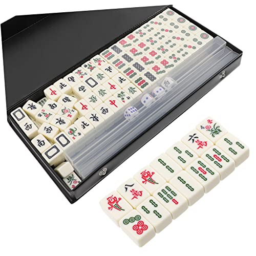 PHENOFICE 1 Satz Interessantes Mahjong-Kit Mahjong brettspiel majhong brettspiel Mahjong-Fliesen Zubehör für Mahjong-Spiele zartes Mini-Mahjong Requisiten für Reisetischspiele Acryl- von PHENOFICE