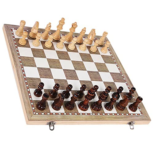 PHENOFICE 1 Satz Internationale Dame Schachbrett Kinder Schachbrett für Kinder schachbretter Chessboard internationales Spiel chinesisches Schach Klappschachbrett Schachbrett aus Holz von PHENOFICE