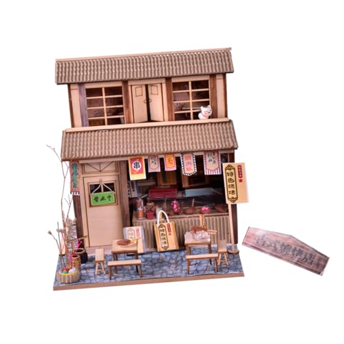 PHENOFICE 1 Satz Kabinenmodell Früherziehungsspielzeug Pädagogisches Puzzle-Spielzeug Puppenhaus Im Stil Miniatursachen Puppenhaus Bausatz Selber Machen Lustiges Lernspielzeug Holz Brown von PHENOFICE