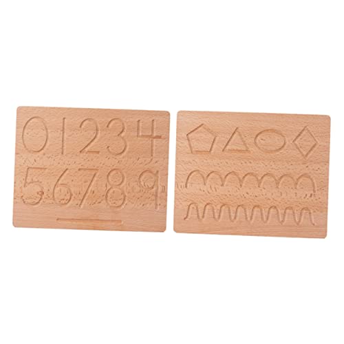 PHENOFICE 1 Satz Kalligrafietafel Aus Holz Puzzle Zahlenspielzeug Zahlenerkennungsspielzeug Spielzeug Für Kleinkinder Alphabet-Spielzeug Nummer Zeichenbrett Für Kinder Planke Hölzern von PHENOFICE