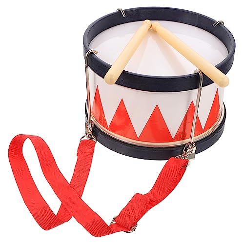 PHENOFICE 1 Satz Kleine Trommel Musical Instrument Pädagogische Kindertrommel Pädagogisches Babyspielzeug Lernspielzeug Für Kinder Snare-Drum-trommelstöcke Schlagzeug Holz Rot von PHENOFICE