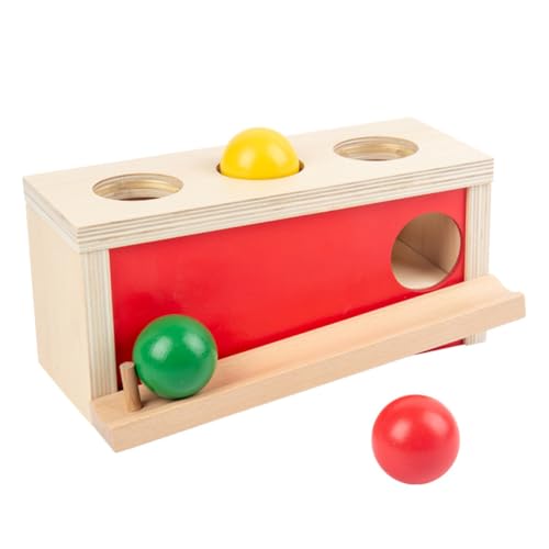 PHENOFICE 1 Satz Klopfen Sie Den Ball Kleinkindspielzeug Koordinationsspielzeug Für Kinder Kinderspielzeug Lernspielzeug Für Kinder Spielzeug Für Kleinkinder Kugelfall Hölzern Rot von PHENOFICE