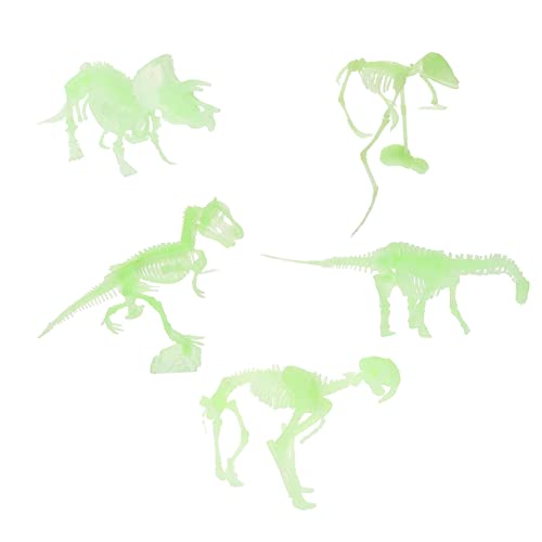 PHENOFICE 1 Satz Leuchtendes Dinosaurier-Modell Echtes Skelett Desktop-Dinosaurier-schmuck Mini-Dinosaurier-Modell 3D-Puzzle Dinosaurier-unterrichtsstütze Skelettmodelle Weiß Plastik von PHENOFICE