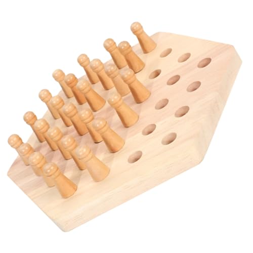 PHENOFICE 1 Satz Logiktraining Schach Brettspiel Schach Für Kinder Streichholz Schachspiel Eltern-Kind-interaktionsspielzeug Lustiges Blockbrettspiel Brettspiele Für Kinder Hölzern von PHENOFICE