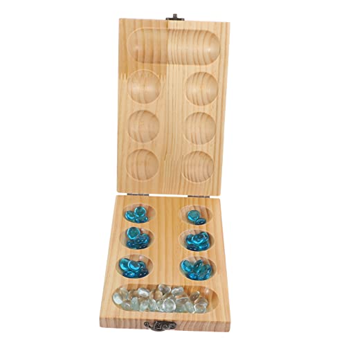 PHENOFICE 1 Satz Mankala Mancala-brettspiel Kinder Mancala Schach Edelstein-schachspielzeug Trainingsschachspielzeug Tragbare Mancale Logiktraining Schach Mancala-Spiel Mancala-Steine Holz von PHENOFICE