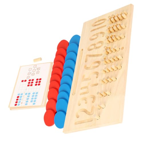 PHENOFICE 1 Satz Mathe-Spielzeug Zahlenzähltafel Nummer Zeichentafel Für Zahlenhandschrift Mathematische Manipulationen Mathe-lernspielzeug Für Vorschulkinder Zähllehrspielzeug Khaki Papier von PHENOFICE