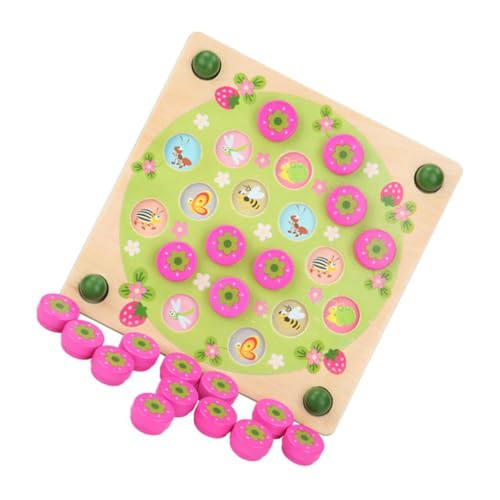 PHENOFICE 1 Satz Memory-Brettspiel Memory-Match-Stick-Spiel Eltern-Kind-Interaktionsspielzeug lustiges Blockbrettspiel pädagogisches Spielzeug Blockspielzeug Indoor-Spielzeug Schach aus Holz von PHENOFICE