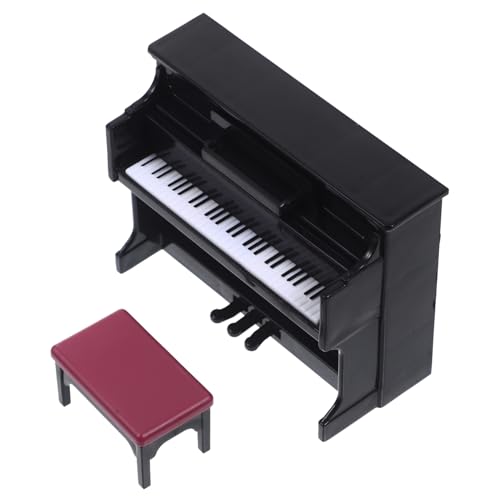 PHENOFICE 1 Satz Mini-Klavier Miniaturen Puppenhaus Stühle Miniklavier Für Mini-Piano-Modell Miniatur-klaviermodell Klavier Für Minihaus Miniaturmöbel Mini- -Musikinstrument Plastik von PHENOFICE