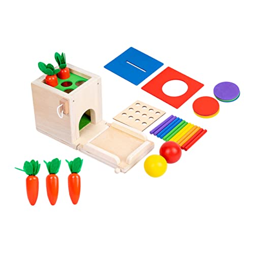 PHENOFICE 1 Satz Münzbox Spielzeug Lustiges Kinderspielzeug Interessantes Kinderspielzeug Kompaktes Kinderspielzeug Kompaktes Sensorisches Spielzeug Kinderbedarf Kleinkindspielzeug Holz von PHENOFICE