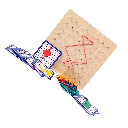 PHENOFICE 1 Satz Nägel mit geometrischer Form Geoboard-Spielzeug für Kinder Kinderspielzeug Kinder Spielzeug Toys fäden Tiere pädagogisches Geoboard aus Holz mathematisches Geoboard von PHENOFICE